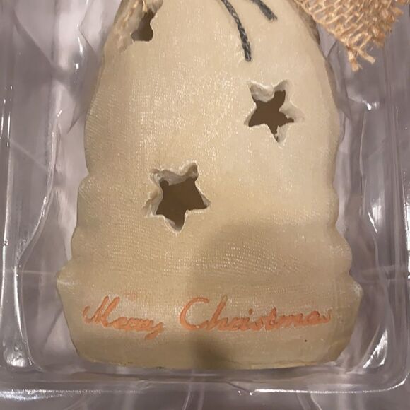 Christmas Snowman at Night~ New~Lights up~8.5” Tall ~ Cute Shelf Sitter - Picture 3 of 6